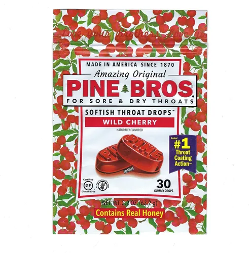 Vista 8 de Pine Bros. Pine Bros - Gotas suaves para el dolor de garganta (30 unidades)