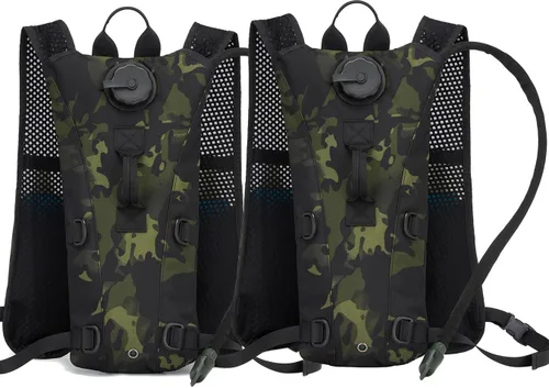 Vista 7 de Mochila de hidratación para correr, chaleco ligero con bolsa de mochila de agua de 3 litros, sin BPA para senderismo, maratón, ciclismo