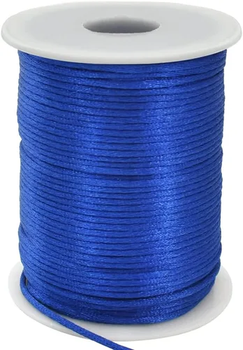 Vista 13 de TONIFUL Cordón de Nylon Negro de 1mm x 100 Yardas Cuerda de Satén para Hacer Pulseras y Joyas Cordón de Macramé Rattail Trim Collar a Granel Hilo