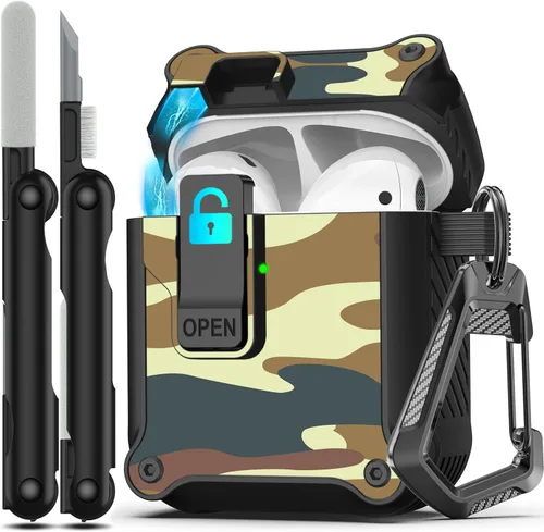 Vista 81 de RFUNGUANGO Fundas protectoras para Airpods de 2ª y 1ª generación, color 2º -Blanco