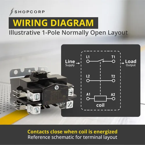 Vista 5 de Contactor magnético de propósito definido para carga de motor, HVAC, refrigeración y bomba de calor