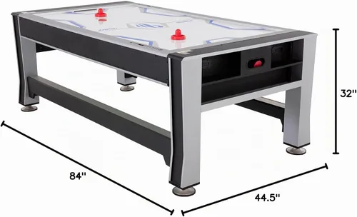 Vista 18 de Mesa de Juegos Múltiples Giratoria 3 en 1 Triumph – Mesa de Juego Giratoria de 84" con Hockey de Aire, Billar y Tenis de Mesa – Juego Completo