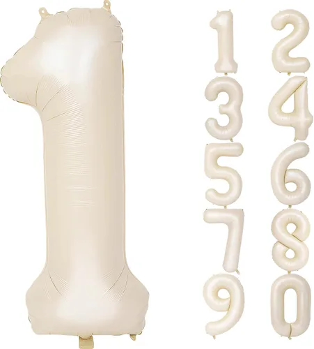 Vista 110 de Globos gigantes de números negros de 40 pulgadas, globos de aluminio de Mylar con helio para cumpleaños, globo número 0 para decoración de fiestas