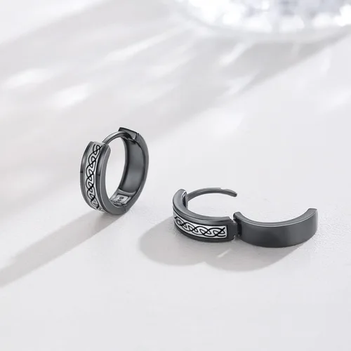 Vista 2 de StoryEtain Hoop Earrings for Men Women Sterling Silver Earring Cartilage Hypoallergenic Small Round Hoop Earrings Gift for Men Women