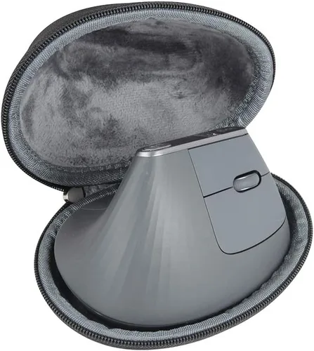 Vista 8 de Funda de viaje rígida Hermitshell para ratón vertical ergonómico Logitech Lift (Negro, Funda para ratón para diestros)