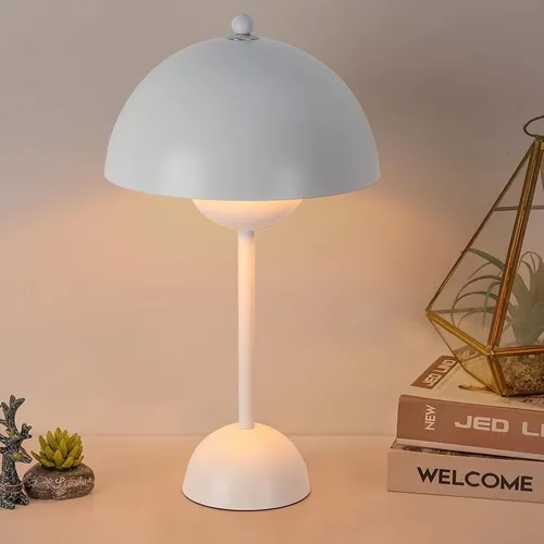 Vista 21 de Lámpara de mesa moderna Mid-Century Bud para dormitorio, con certificación Verde cazador