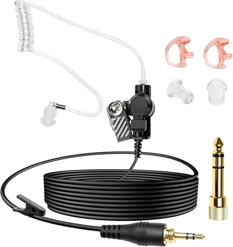 Vista 7 de WODASEN IFB - Auricular de 0.138 in de anclaje en el monitor de oído utilizado en el escenario en la cámara, auricular profesional con conector
