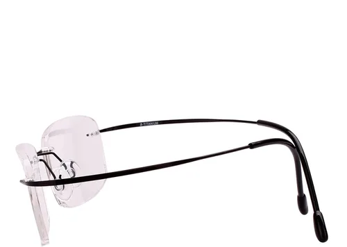 Vista 5 de Agstum Marco flexible sin marco de titanio sin bisagras, lentes ópticos transparentes