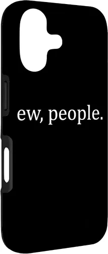 Vista 3 de Ew People - Funda de regalo para iPhone 17 con frases introvertidas y frases de memes