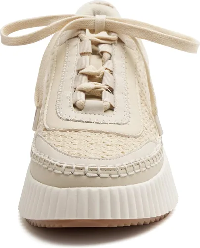 Vista 3 de Zapatillas de deporte con cordones para mujer, cómodas, informales, a la moda, bajas, gruesas, para caminar