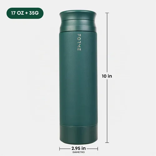 Vista 3 de FORME - Botella mezcladora con almacenamiento de suplementos, 16.9 oz Jungle