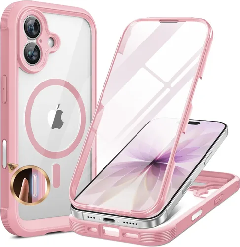 Vista 123 de Miracase - Funda magnética para iPhone 13 Pro Max de 6.7 pulgadas (compatible con MagSafe), transparente, completo, protector de pantalla de vidrio