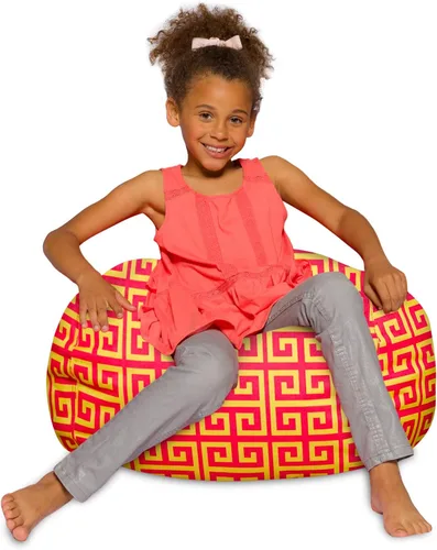 Vista 21 de Posh Beanbags - Sillón puff XL, 48 pulgadas, tela de lona para colorear - Mundo divertido Azul Rey Sólido