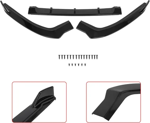 Vista 4 de ROADFAR Divisor de labio de parachoques delantero negro brillante para Toyota Avalon 2019-2022