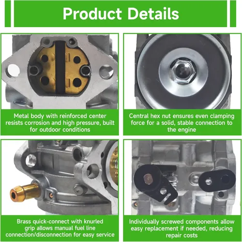 Vista 6 de Repuesto de carburador para motor FJ180V 15003-7110 15003-7132 15004-0952 15004-0962 15004-0993 15004-7010 Toro 22187 22188 22111 88TE 22 189 22298
