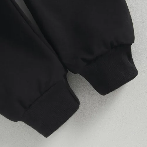 Vista 19 de Conjunto de 2 piezas de sudadera con estampado de letras y cuello redondo para bebé niño