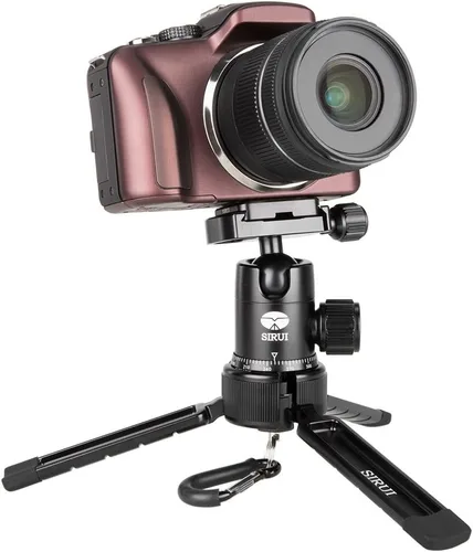 Vista 4 de SIRUI Mini trípode de escritorio de 13.5 pulgadas con cabeza de bola de 360°, trípode de aluminio portátil para cámara DSLR, videocámara, carga