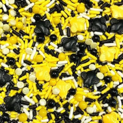 Vista 2 de COOL MOM SPRINKLES Gránulos de Bumble Bee (4 onzas) – Gránulos de cumpleaños con temática de verano para decorar pasteles, cupcakes, galletas