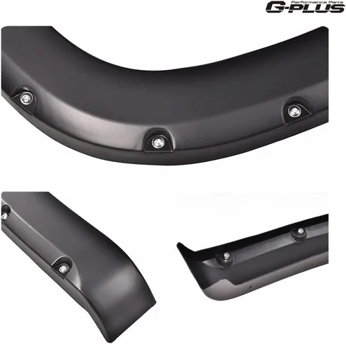 Vista 7 de G-PLUS Fender Flare compatible con GMC Sierra 1500 2007-2013, 4 remaches de bolsillo texturizados Offroad