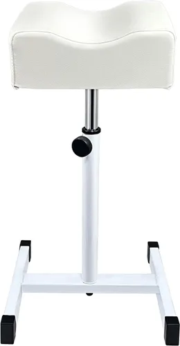 Vista 9 de Reposapiés de pedicura, silla de pedicura ajustable en altura, taburete de pedicura antideslizante para masaje, oficina o hogar, color negro