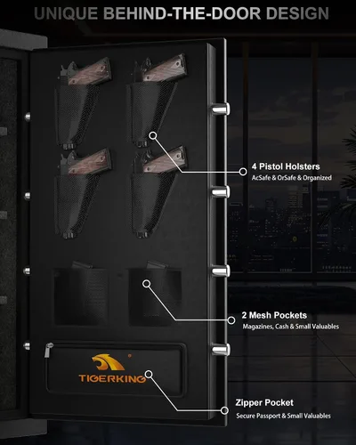 Vista 5 de TIGERKING 8.78 pies cúbicos ignífugo e impermeable, seguro para el hogar, acero resistente, protección contra incendios de 40 minutos y 1200 °F
