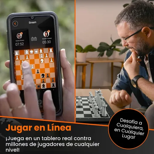 Vista 3 de GoChess Mini - Juego de mesa de ajedrez electrónico AI, juego de ajedrez iluminado para adultos y niños para todos los niveles de habilidad