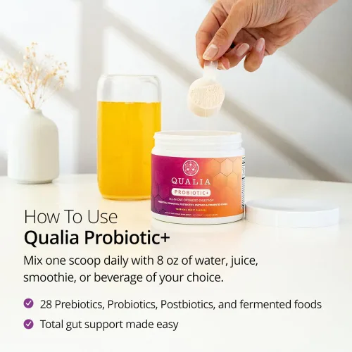 Vista 8 de Qualia Probiotic - 28 probióticos de esporas respaldados por la ciencia, prebióticos y posbióticos. Apoyo total intestinal. Alivia las molestias