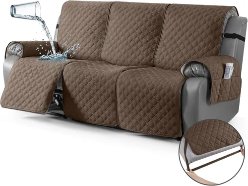 Vista 59 de TAOCOCO - Funda antideslizante para silla reclinable, funda para sofá, funda para silla reclinable pequeña con correas elásticas, protector