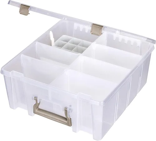 Vista 29 de ArtBin 6993SP Super Satchel Double Deep con bandeja de accesorios para manualidades en papel, transparente, 1 bolsa y 1 bandeja