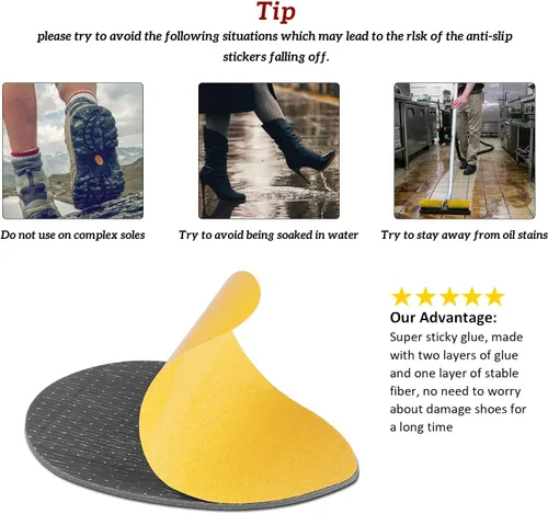 Vista 2 de Riootlnm Almohadillas antideslizantes para zapatos, protectores adhesivos de suela de zapatos, empuñaduras de gel de silicona en la parte inferior