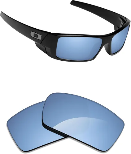Vista 22 de Alphax Polarized Replacement Lenses for Oakley Gascan OO9014 60mm Sunglasses Glare Reduction Precision Cutting Espejo de oro de 24 quilates