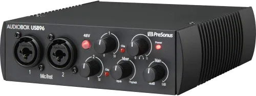 Vista 2 de PreSonus AudioBox 96 Interfaz de Audio (Puede Variar Azul o Negro) Paquete de Estudio Completo con Software Studio One Artist junto con Monitores