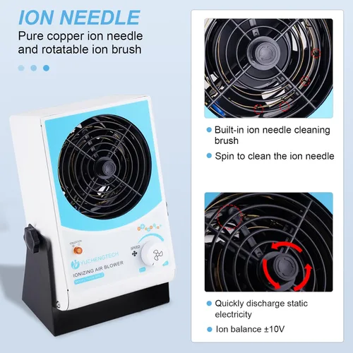 Vista 3 de YUCHENGTECH Soplador de aire ionizante Ventilador de iones antiestático Eliminador estático Ionizador antiestático Ionizador ESD Ventilador