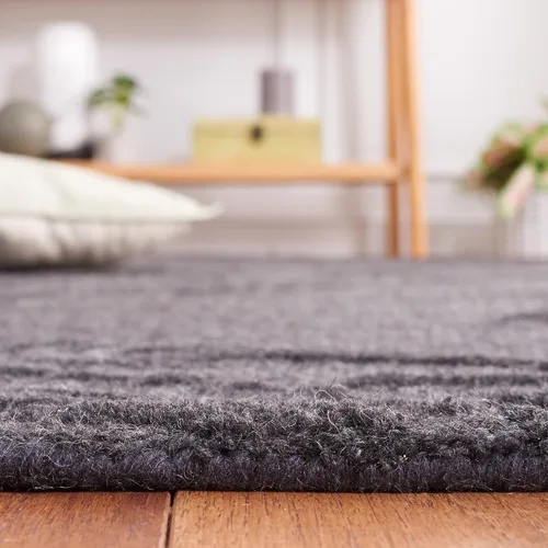 Vista 5 de SAFAVIEH Jardin Collection - Alfombra de área de 5 x 8 pies, color negro, lana hecha a mano, ideal para zonas de alto tráfico en sala de estar