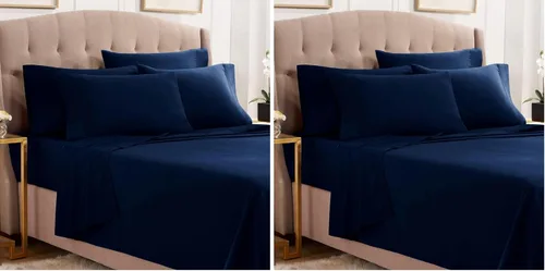 Vista 45 de Empyrean Juego de sábanas individuales - 110 GSM 4 piezas de sábanas para cama individual, sábanas de tamaño individual doble cepillado, sábanas