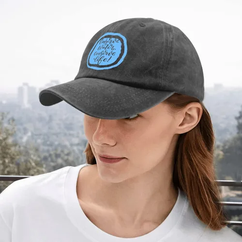 Vista 5 de devor Sombrero para conservar el agua, conservar la vida, sombreros para papá, sombrero divertido ajustable para mujer