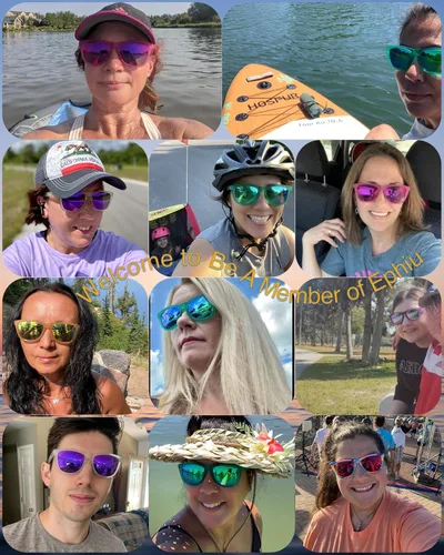 Vista 5 de EPHIU Lentes de sol deportivos polarizados para hombres y mujeres, lentes de espejo para correr, senderismo, ciclismo