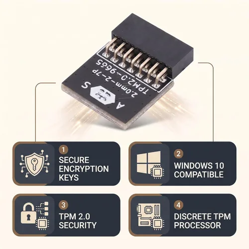 Vista 7 de TPM 2.0 módulo LPC 14pin tarjeta remota tarjeta de cifrado de seguridad para componentes electrónicos