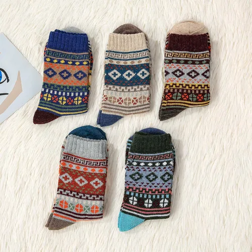 Vista 3 de Zando Calcetines de lana para mujer, calcetines atléticos de invierno, calcetines cálidos de lana merina, calcetines suaves y gruesos de media