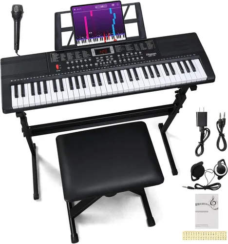 Vista 7 de Ktaxon Teclado eléctrico de 61 teclas Juego de piano eléctrico