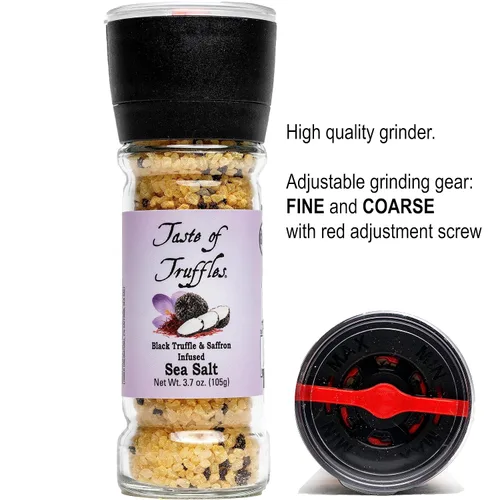 Vista 3 de Trufa Negra y Sal Marina de Azafrán Peso 3.7 oz (105 gr)
