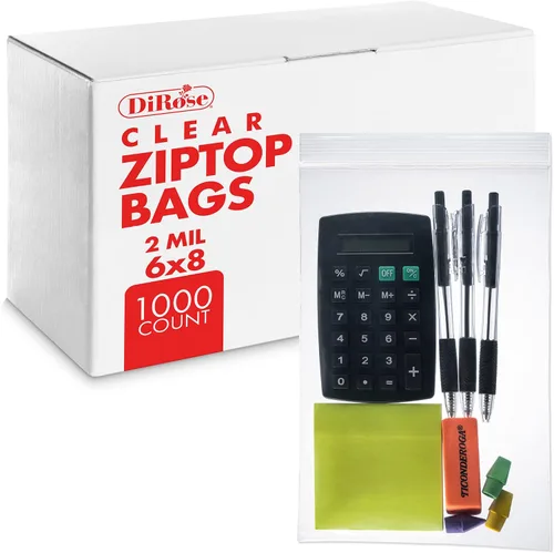 Vista 18 de Dirose Bolsas de polietileno transparentes con cierre de 4 x 5 pulgadas, paquete de 100, 2 mil de grosor, bolsas de plástico resellables