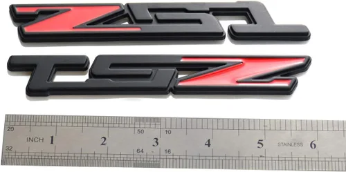 Vista 2 de 2 piezas Z51 emblema placa de identificación 3D reemplazo de letra para C5 C6 C7 Corvette (negro)