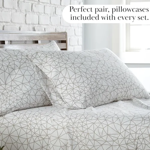Vista 72 de Southshore Fine Living, Inc. Colección Winter Brush, juego de sábanas de 3 piezas para cama individual, sábana bajera con bolsillo profundo de 14