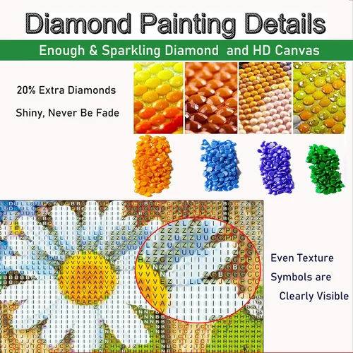 Vista 5 de YALKIN Kits de pintura de diamantes 5D para adultos, taladro redondo completo (11.8 x 15.7 pulgadas) para decoración de pared del hogar, regalos