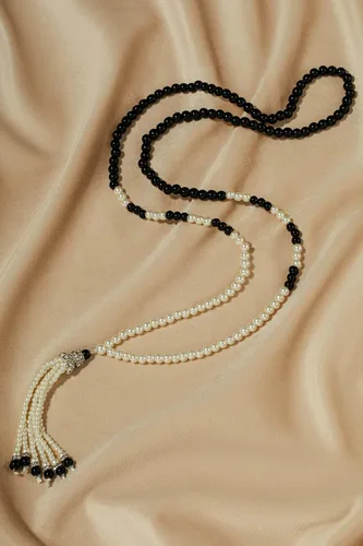 Vista 4 de BABEYOND - Collar de perlas sintéticas estilo art deco de la década de 1920, collar de perlas largas para fiesta de disfraces de estilo Gatsby