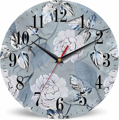 Vista 8 de Mxocom Reloj de pared de cocodrilo verde de dibujos animados con dientes, lindo estilo divertido de 10 pulgadas, silencioso, sin tictac, funciona