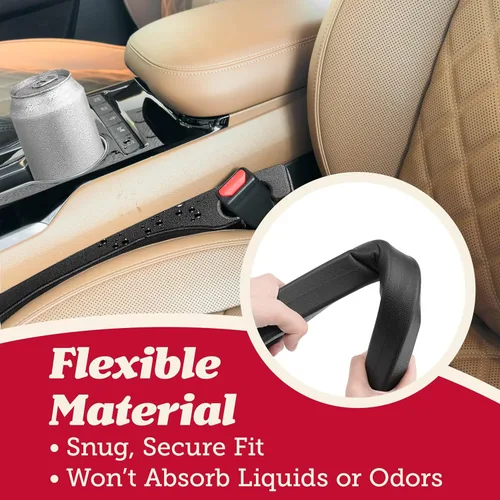 Vista 7 de Lusso Gear Organizador para el hueco entre los asientos del coche (2 unidades) - Evita que se caigan los objetos entre los asientos - Ajuste