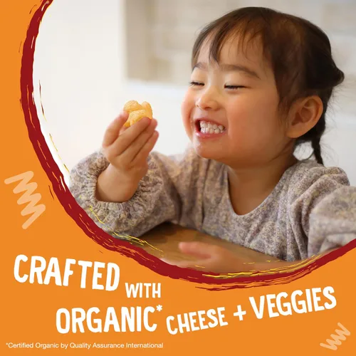 Vista 4 de Earth's Best Snacks orgánicos de sésamo para niños pequeños, soplos vegetales, cheddar, 1.55 onzas (paquete de 4)