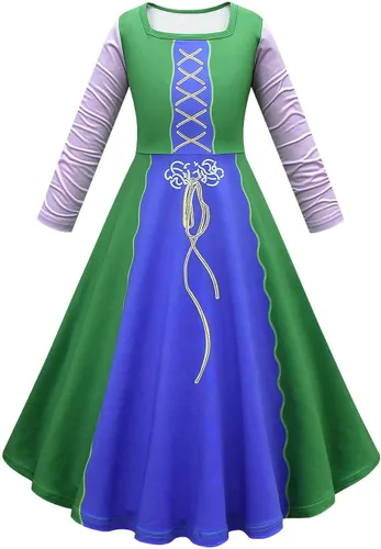 Vista 3 de Disfraz de Halloween para niñas, vestido de bruja para Halloween, trajes de cosplay